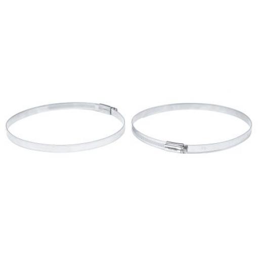 Hadicová a stahovací spona Šnekový převod, Nerezová ocel Šroub s šestihrannou hlavou RS PRO 150 mm (vnitřní prům.)