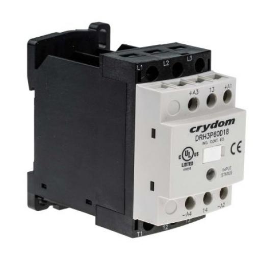 Sensata / Crydom Polovodičový stykač 3pólový 18 A 200 V dc, 120V ac s Ne kontakty 32V dc Řízení motoru, rozsah: DRH 3P