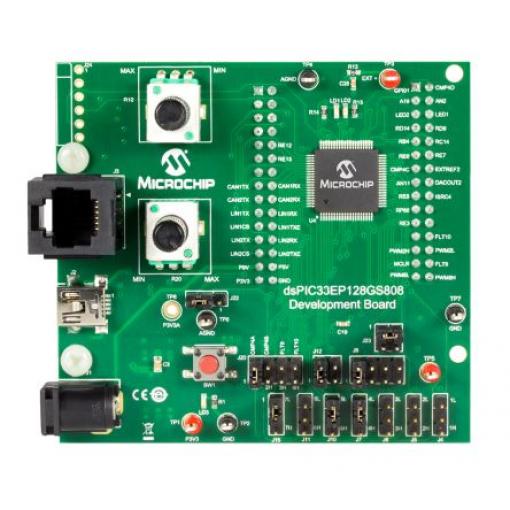 Microchip Vývojová deska, dsPIC33, PIC, MCU DM330026, Mikrokontrolér, dsPIC33EP128GS808, Vývojová deska