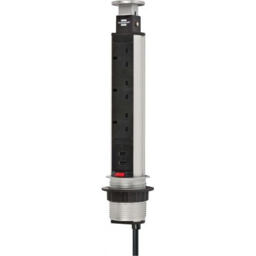 brennenstuhl 5 zásuvek Typ G – britská BS1363, Černá Polyvinylchlorid