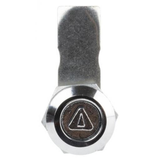 Zámek skříňky S klíčem, Klíč, Tlakově litý zinek, hloubka od panelu k jazýčku: 13.5 mm, Chromová 16.2 x 14.2 mm RS PRO