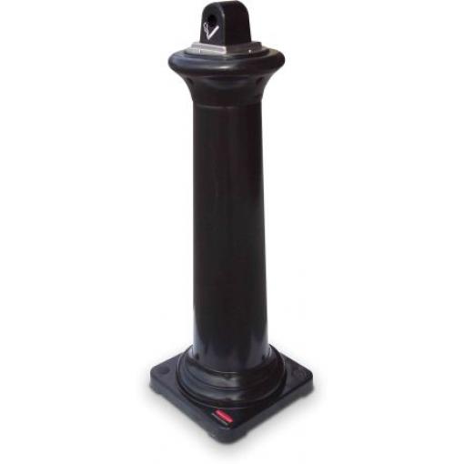 Rubbermaid Commercial Products Cigaretový koš Základna Pozinkovaná ocel, Černá 357 mm x 1.03 m, šířka: 357mm