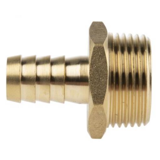 Přípojka hadicová Přípojka Se závitem, Mosaz, vnitřní průměr hadice: 12.7 mm (vnitřní prům.), pracovní tlak: 25 bar RS