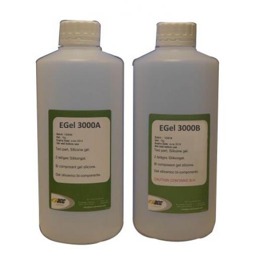 Silikonové těsnivo, forma: Kapalina, Průhledné 2 kg, Sada, 200 °C, -55 °C, název: EGel3000 Acc Silicones