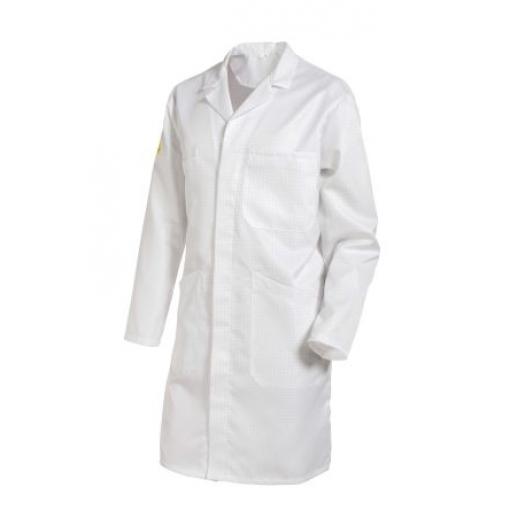 MOLINEL Laboratorní plášť, Bílá Unisex, SC: M 3, Polyester Opakovaně použitelné EN 1149-5