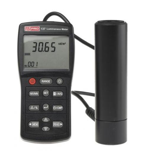 Měřiče osvětlení 1999 lx RS PRO 9.999cd/m², přesnost: ±3 (Calibrated to Standard Incandescent Lamp (2856 K % @ +25°C or
