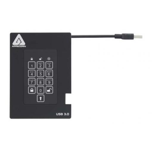 Přenosný pevný disk, model: Aegis Bio 3 Externí Přenosný CE 1 TB Ano Průmyslová třída Apricorn MLC Autodestrukční 70 °C