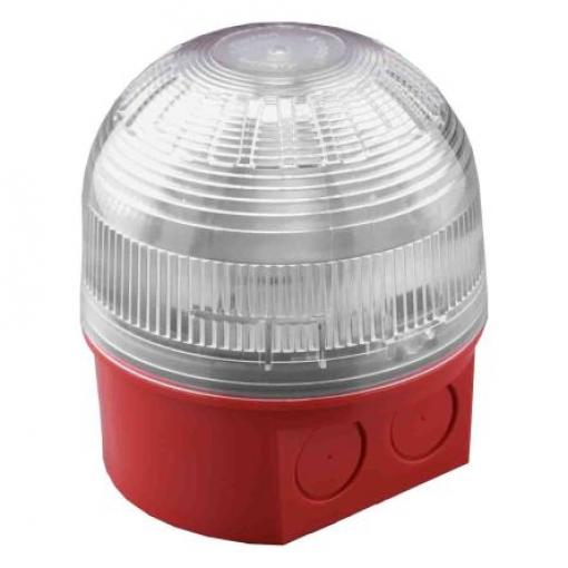 Výstražný maják, řada: PSB barva Čirá Xenon 70mA Montáž na základnu 110 → 230 v AC BS 5839, DDA, EN54, LPCB, NF,