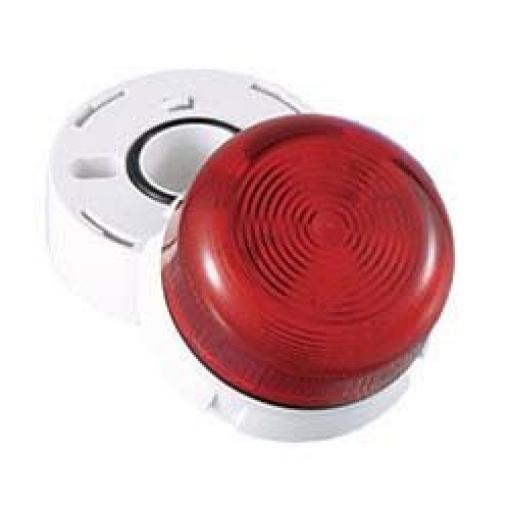 Výstražný maják, řada: Flashguard QBS barva Červená LED 32mA Montáž na základnu 110 V AC BS 5839, DDA, EN54, LPCB, NF,