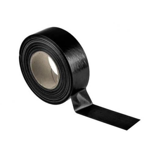 Textilní páska, Černá, délka: 50 m x 50 mm x 0.23 mm RS PRO Lesklý