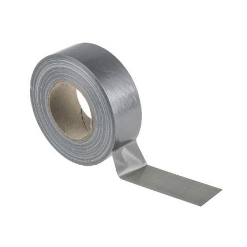 Textilní páska, Stříbrná, délka: 50 m x 50 mm x 0.23 mm RS PRO Lesklý