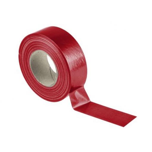 Textilní páska, Červená, délka: 50 m x 50 mm x 0.23 mm RS PRO Lesklý