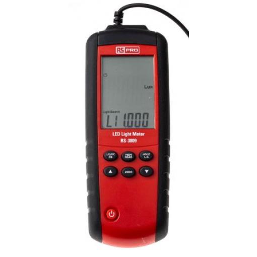 Expozimetr 400000 lx, číslo modelu: RS-3809 RS PRO 40lx, přesnost: ±3 %