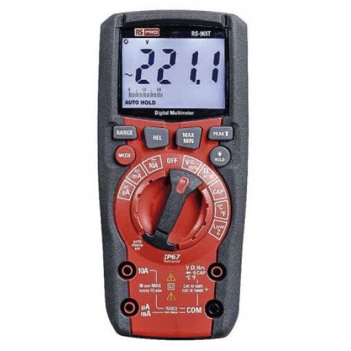 Multimetr Ruční, typ displeje: Digitální, číslo modelu: RS-965 RS PRO True RMS