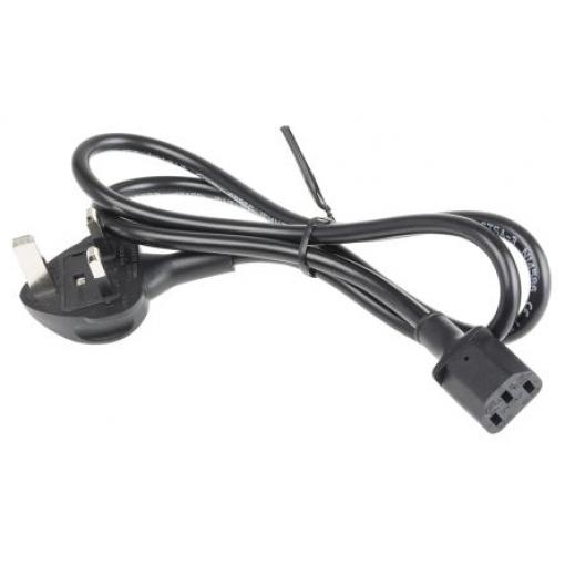 Napájecí šňůra 5 m, Černá, A: Rovný, B: BS1363 Polyvinylchlorid, 250 V RS PRO