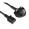 Napájecí šňůra 5 m, Černá, A: IEC C13, B: BS1363 Polyvinylchlorid, 250 V RS PRO