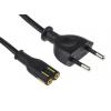 Napájecí šňůra 5 m, Černá, A: IEC C7, B: BS1363 Polyvinylchlorid, 300 V RS PRO