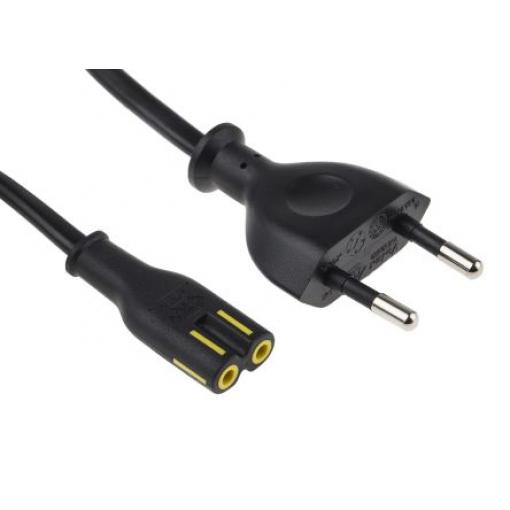 Napájecí šňůra 5 m, Černá, A: IEC C7, B: BS1363 Polyvinylchlorid, 300 V RS PRO