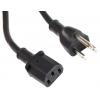 Napájecí kabel 1m, Černá, A: IEC C13, B: Zástrčka typu B pro USA, 10 A, 300 V RS PRO 3 x 0,824 mm²