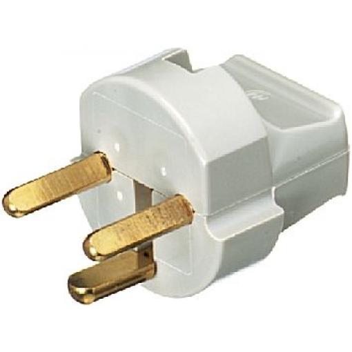 LK Síťová zástrčka barva Šedá, formát pólů: 2+E Dánsko 10A Typ K, Kabel, 250 V Objímka