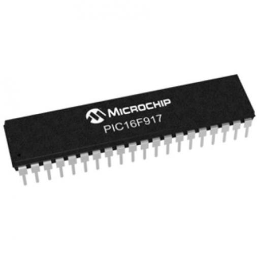 Microchip Mikrokontrolér PIC16F917-I/P 8 bit PIC 40 MHz 14kB Blesk 352 bit RAM, počet kolíků: 40 kolíkový, PDIP