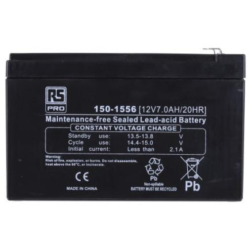 konstrukce AGM 7 Ah Žáruvzdorné RS PRO 12 V