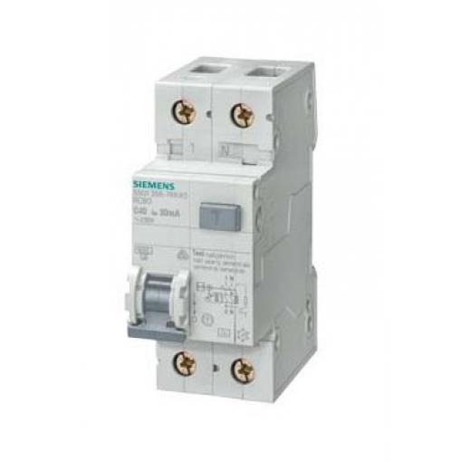 Siemens Jistič zbytkového proudu s ochranou proti přepětí, rozsah: 5SU1 2pólový 13 A vypínací citlivost 30 mA,