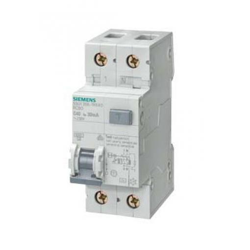 Siemens Jistič zbytkového proudu s ochranou proti přepětí, rozsah: 5SU1 2pólový 20 A vypínací citlivost 30 mA,