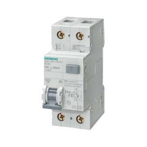 Siemens Jistič zbytkového proudu s ochranou proti přepětí, rozsah: 5SU1 2pólový 25 A vypínací citlivost 30 mA,