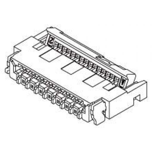 Molex Konektor FPC, řada: 502598, počet kontaktů: 23, počet řad: 1, rozteč: 0.3 mm Vnější, orientace těla: Pravý úhel,