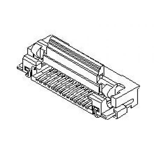 Molex Konektor FPC, řada: 52892, počet kontaktů: 8, počet řad: 1, rozteč: 0.5 mm, orientace těla: Pravý úhel, Povrchová