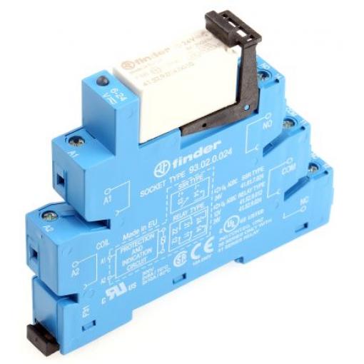 Finder Relé rozhraní 24 V ac/dc DPDT Lišta DIN 38 20 mA