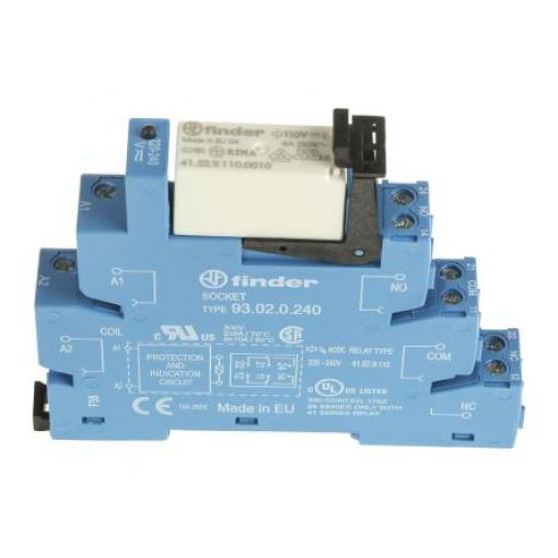 Relé rozhraní 230V ac/dc DPDT Lišta DIN 38 Series 250 → 400V