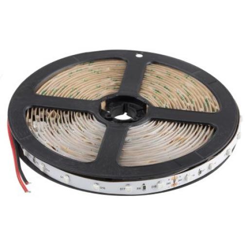RS PRO Páska LED, řada: LS, počet diod LED/metr: 60, Zelená, délka pásky: 5 m, 24 V, napájení na měřidlo: 4.8 W, šířka