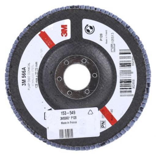 Brusný disk, řada: 566A Zirkonia hliník zrnitost P120 125 mm Jemné, max. bezpečná rychlost: 12000 rpm 3M 1 V balení