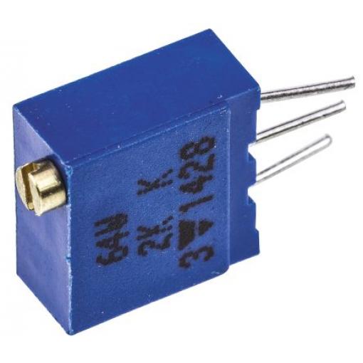 Ladicí potenciometr 2 kΩ 10 % ±100 ppm/°C 0.5 W Horní nastavení 19otáčkový, Průchozí otvor, Kolík, řada: 64W Vishay