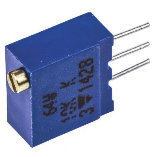 Ladicí potenciometr 10 kΩ 10 % ±100 ppm/°C 0.5 W Horní nastavení 19otáčkový, Průchozí otvor, Kolík, řada: 64W Vishay