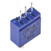 Ladicí potenciometr 100 kΩ 10 % ±100 ppm/°C 0.5 W Horní nastavení 19otáčkový, Průchozí otvor, Kolík, řada: 64W Vishay