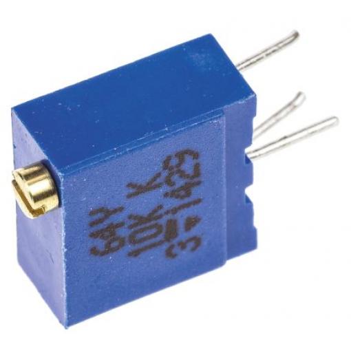 Ladicí potenciometr 10 kΩ 10 % ±100 ppm/°C 0.5 W Horní nastavení, Průchozí otvor, Kolík, řada: 64Y Vishay