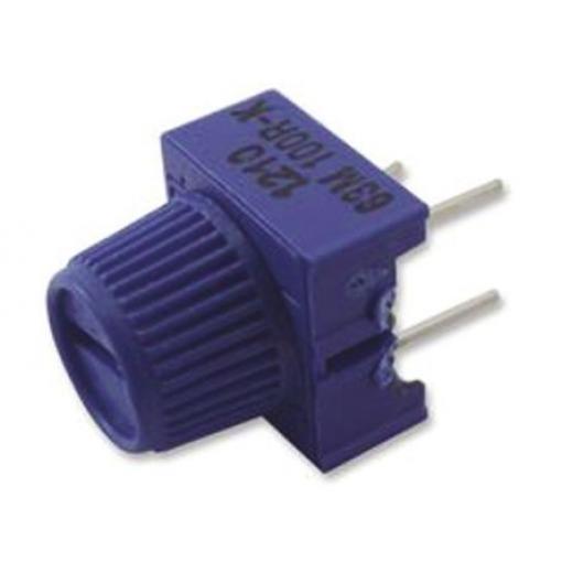 Ladicí potenciometr 10 kΩ 10 % ±100 ppm/°C 0.5 W Horní nastavení 1otáčkový, Průchozí otvor, Kolík, řada: 63M Vishay