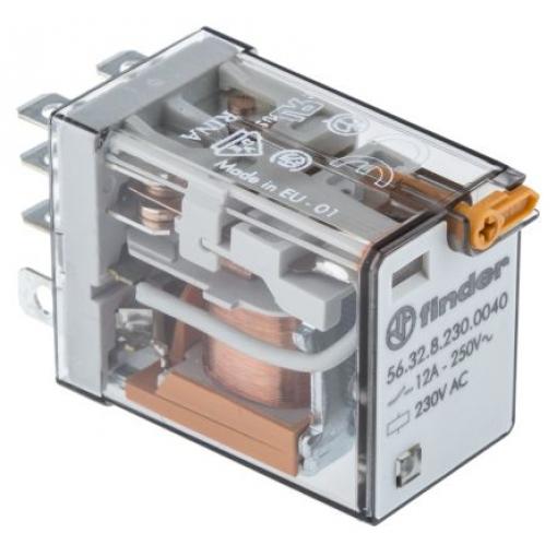 Finder Výkonové relé DPDT 12 A 230 V ac 56