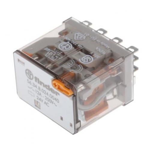 Finder Výkonové relé 4PDT 12 A 24 V ac 56