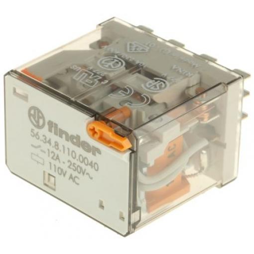Finder Výkonové relé 4PDT 12 A 110 V ac 56