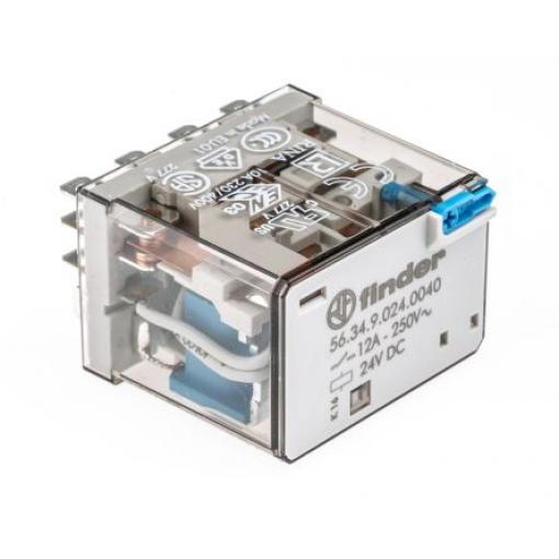 Finder Výkonové relé 4PDT 12 A 24 V dc 56