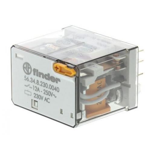 Finder Výkonové relé 4PDT 12 A 230 V ac 56