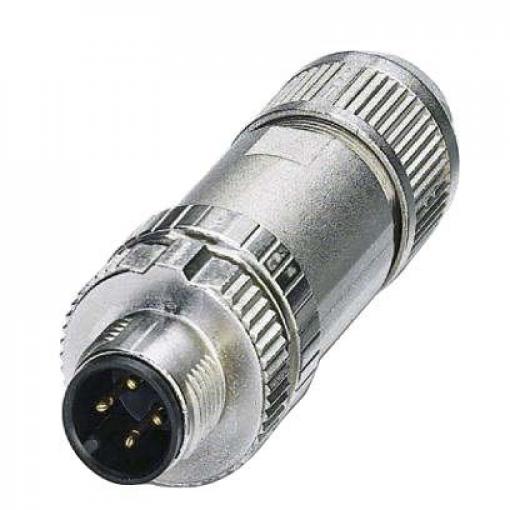 Kulatý konektor, počet kontaktů: 4, Kabel, velikost: M12 Phoenix Contact, pohlaví kontaktu: Vnější, orientace těla: