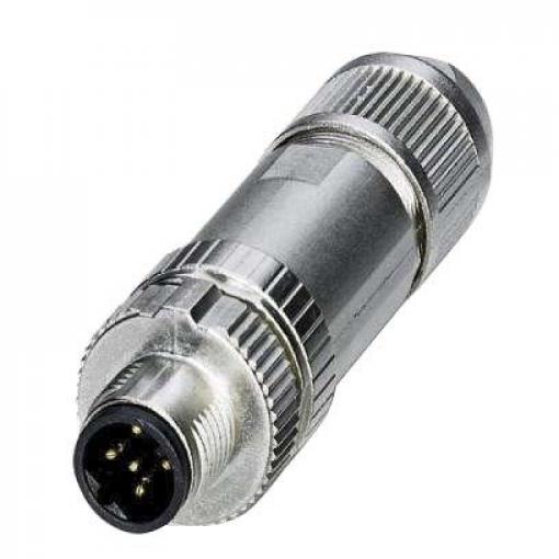 Kulatý konektor, počet kontaktů: 5, Kabel, velikost: M12 Phoenix Contact, pohlaví kontaktu: Vnější, orientace těla: