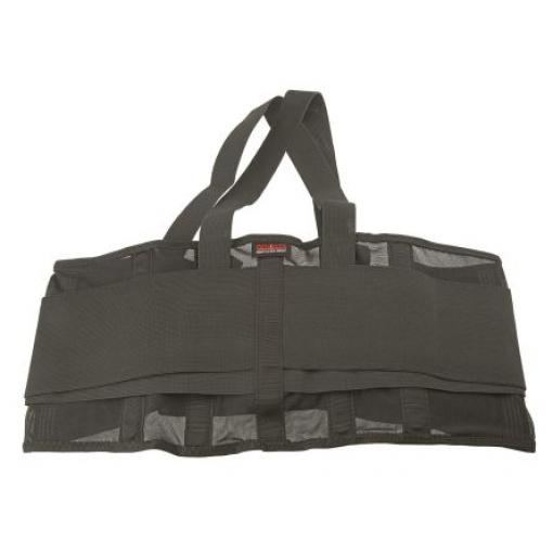 RS PRO Podpůrný zádový pás, Černá Nylon Suchý zip 34 to 38 in