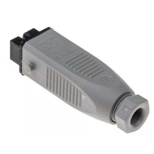 Hirschmann Průmyslový napájecí konektor, řada: ST, IP54, Kabel barva Šedá, Černá, 16 A 2P+PE, 250 V