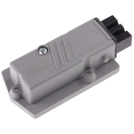 Hirschmann Průmyslový napájecí konektor, řada: ST, IP54, Panel barva Černá, Šedá, 16A 3+PE, 400V